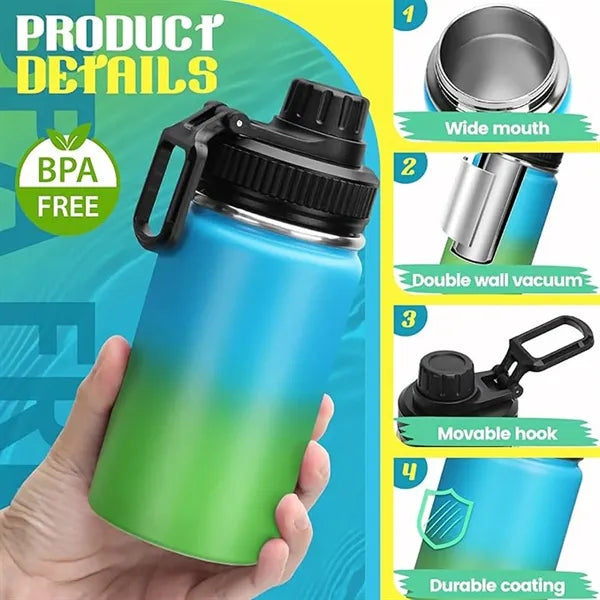 12oz outdoor portable thermos sports bottle