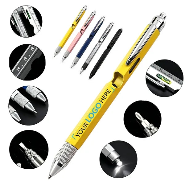 9-in-1 Multitool Pen w/ LED Light, Bottle Opener & Ruler