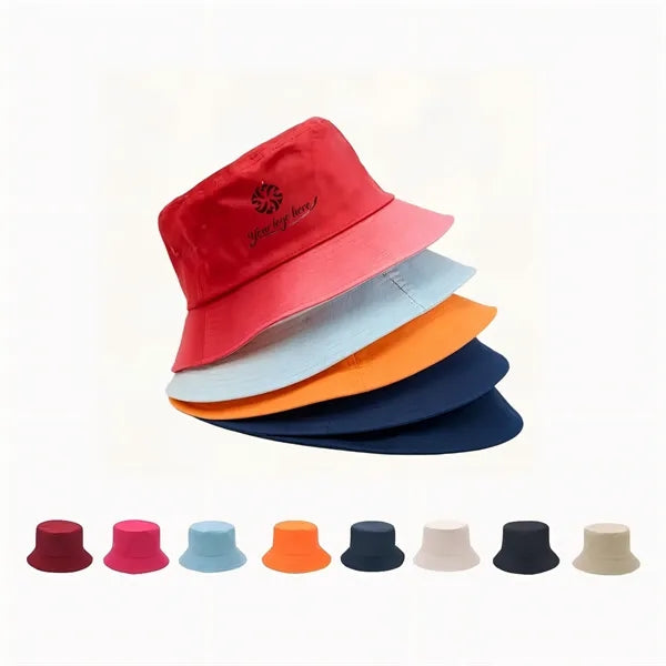 Classic Wide-Brim Cotton-Polyester Bucket Hat