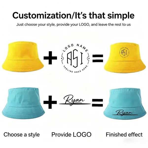 Classic Wide-Brim Cotton-Polyester Bucket Hat