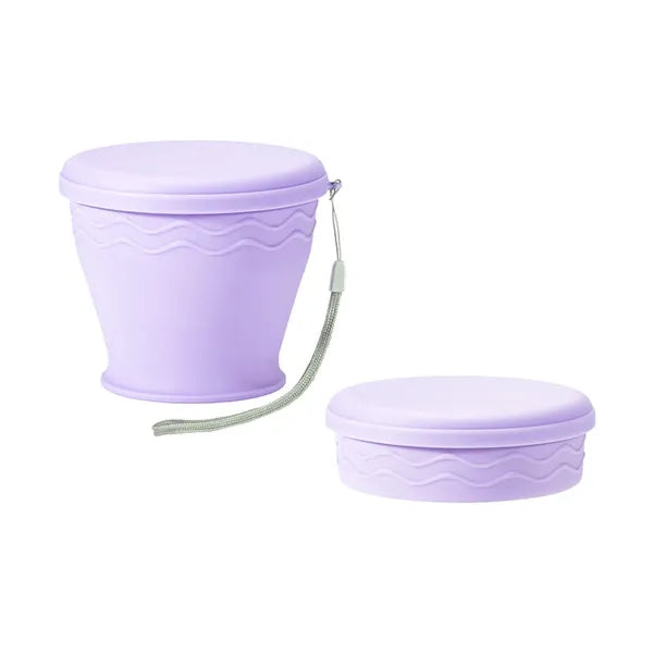 Collapsible Silicone Travel Cup with Lanyard
