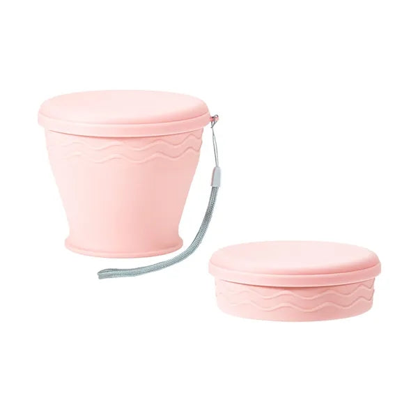 Collapsible Silicone Travel Cup with Lanyard