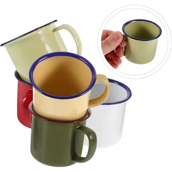 Retro Enamel Camping Mug Durable