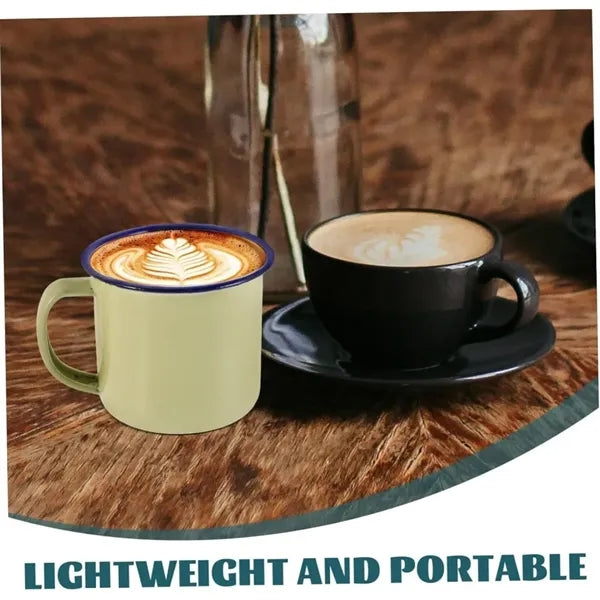 Retro Enamel Camping Mug Durable