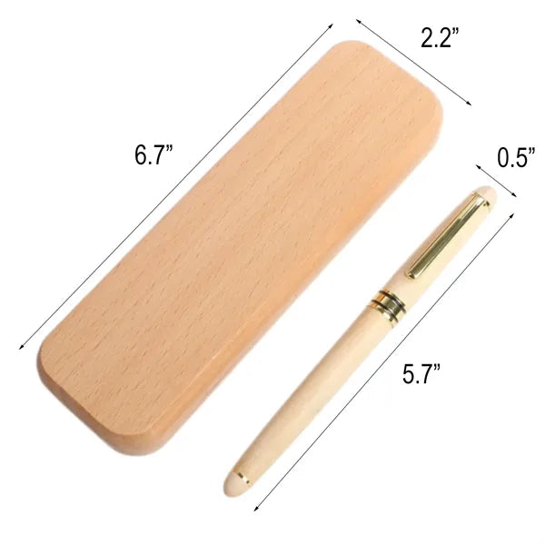 Premium Maple Wood Fountain Pen Gift Set