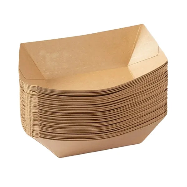 Disposable Kraft Food Paper Boat Tray