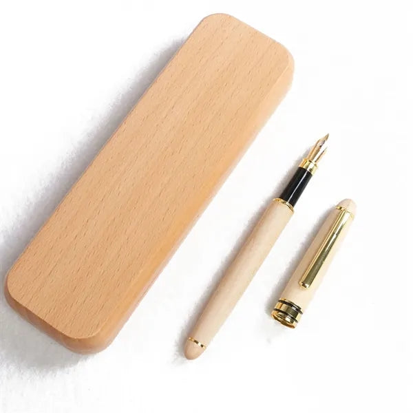 Premium Maple Wood Fountain Pen Gift Set