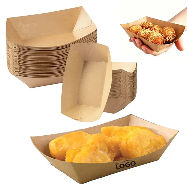 Disposable Kraft Food Paper Boat Tray
