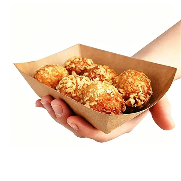 Disposable Kraft Food Paper Boat Tray