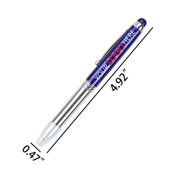 3-in-1 LED Light Ballpoint Pen with Stylus Tip Multi-Functio
