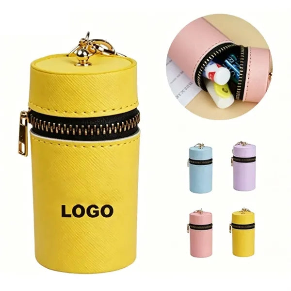 Cylindrical Coin Purse Pouch