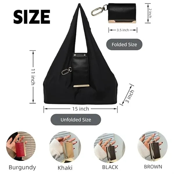 Foldable Keychain Tote Bag