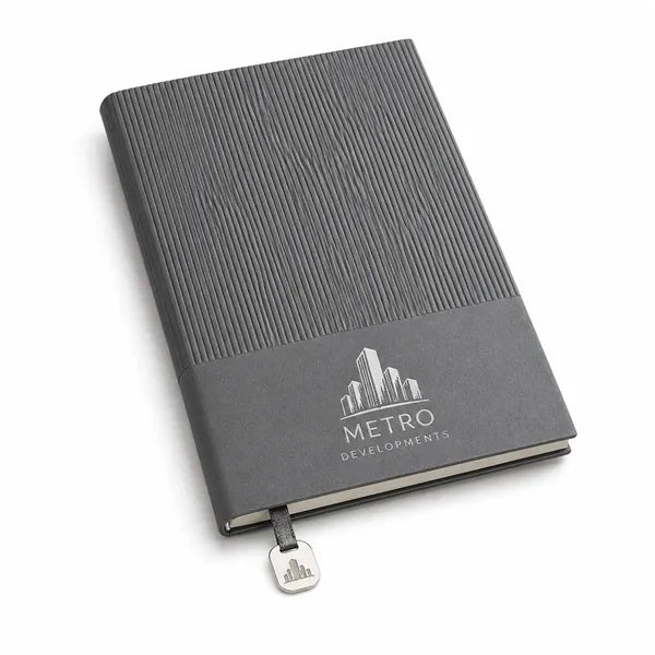 A5 Textured Notebook with Bookmark Charm