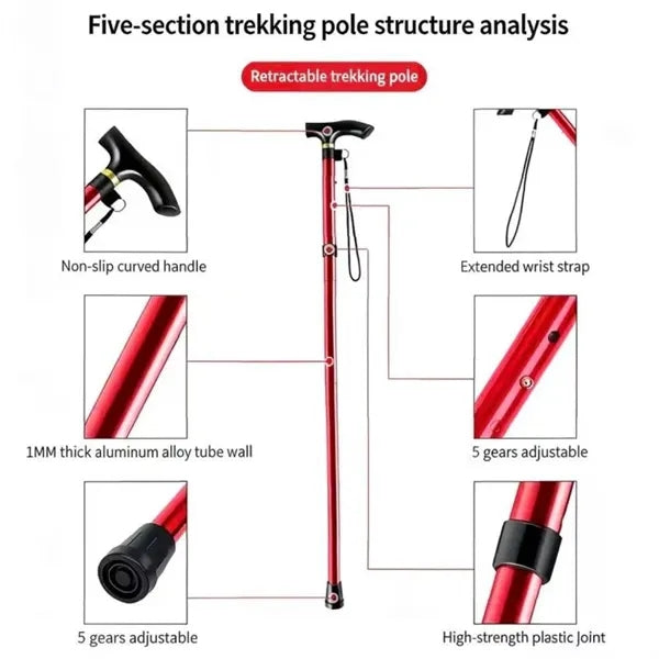 Aluminum Alloy Foldable Trekking Pole