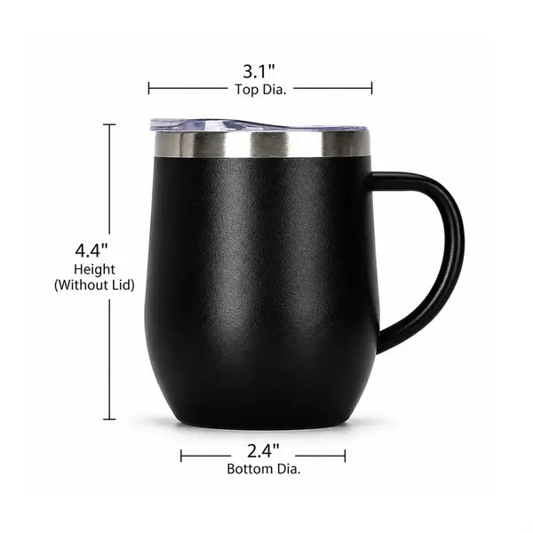 12 oz Stainless Steel Insulated Mug With Handle