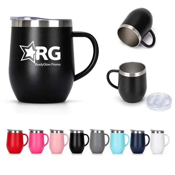 12 oz Stainless Steel Insulated Mug With Handle