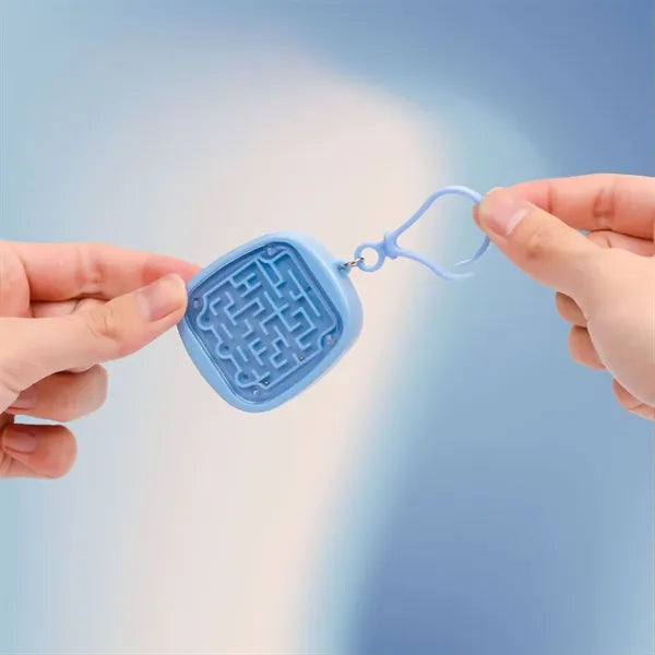 Small electronic calculator keychain With Maze