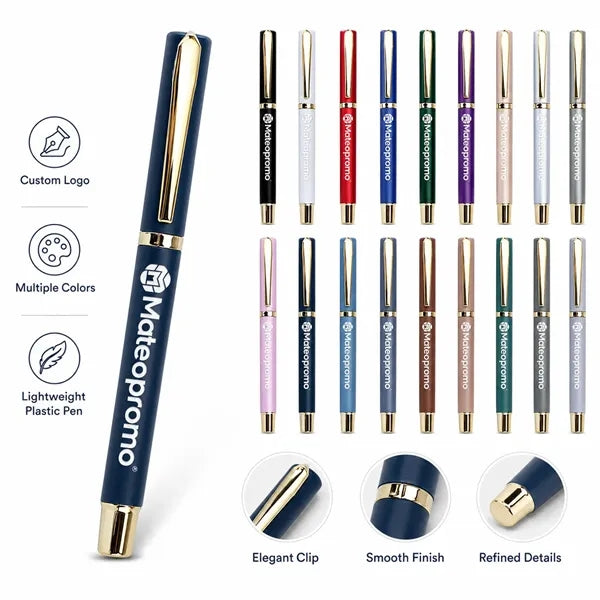 Logo Stylish Plastic Business Ballpoint Pen