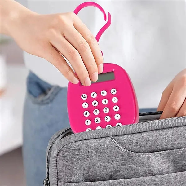 Small electronic calculator keychain With Maze