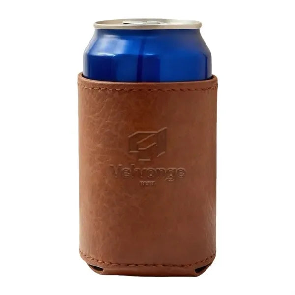 PU Leather Insulated Can Sleeve Foldable 330ml Holder