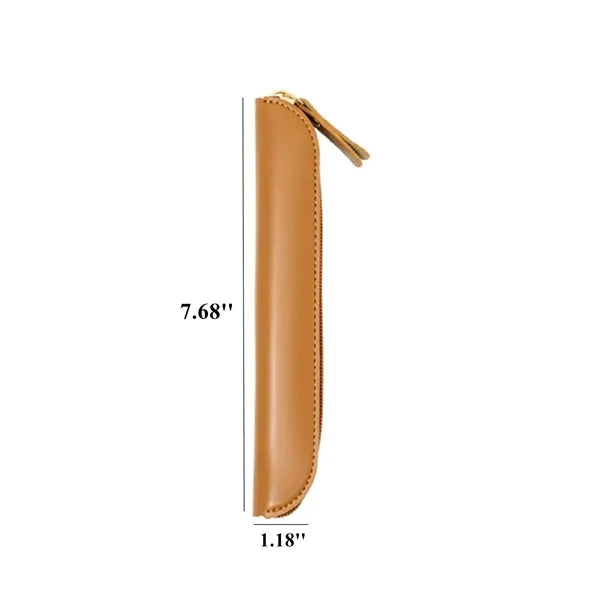 Leather Zipper Pen Case