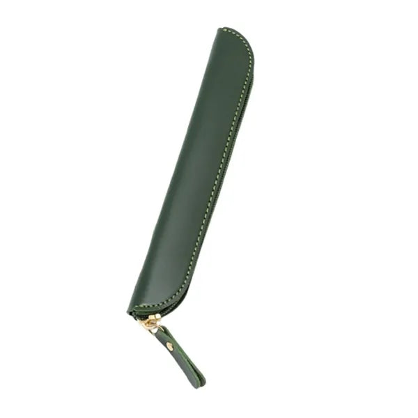 Leather Zipper Pen Case