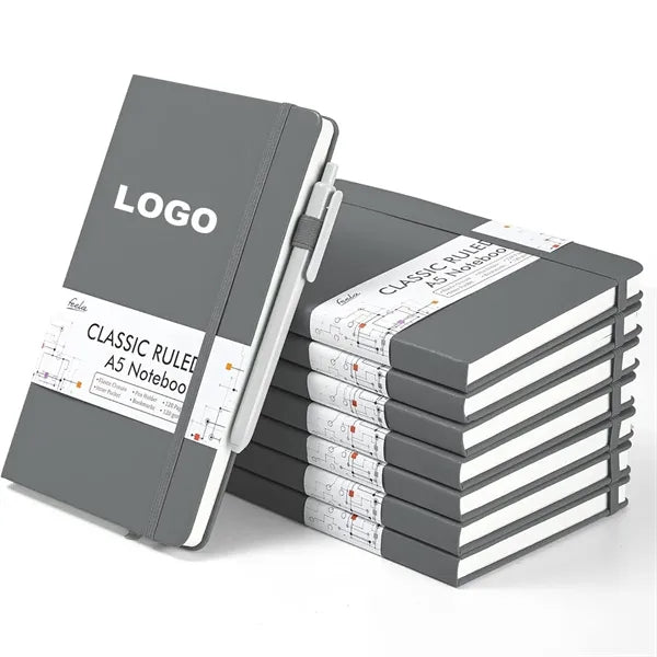 A5 PU Leather Notebook with Pen Holder