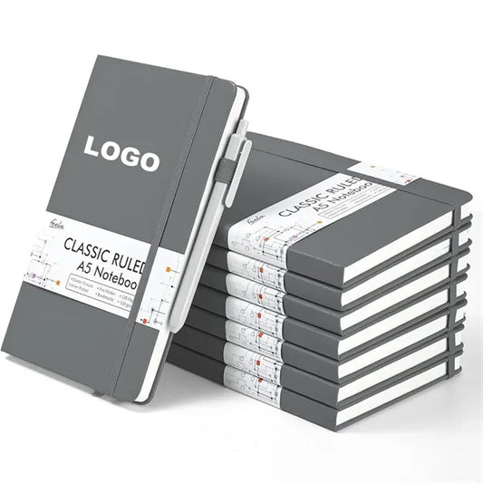 A5 PU Leather Notebook with Pen Holder
