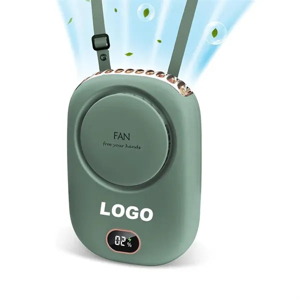 Neck Wearable Fan with Digital Display