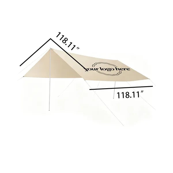Waterproof Camping Tarp Sun Shelter Rain Fly with Poles