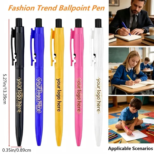 Logo Slim Click Ballpoint Pen Promo Gift