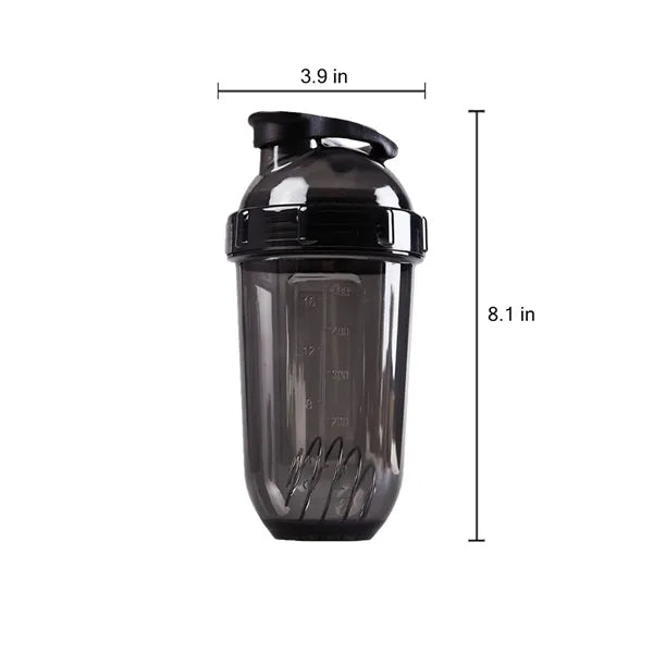 17oz Transparent shaking mixing bottle with scale