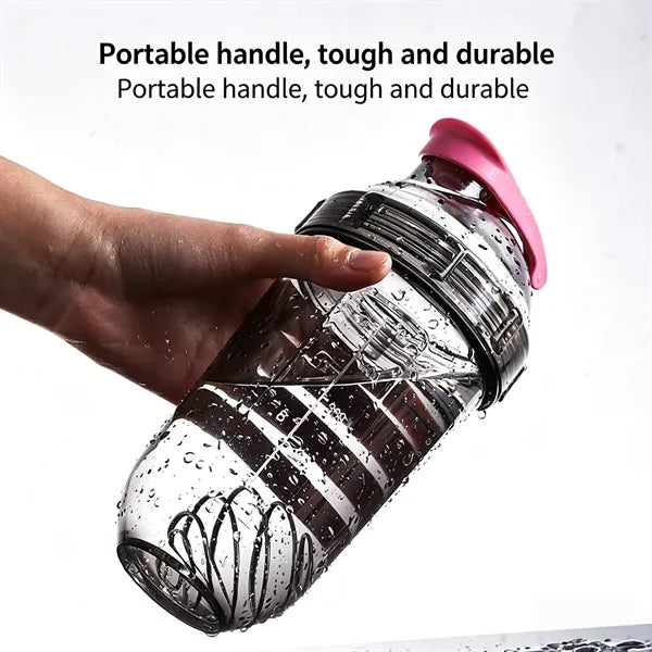 17oz Transparent shaking mixing bottle with scale