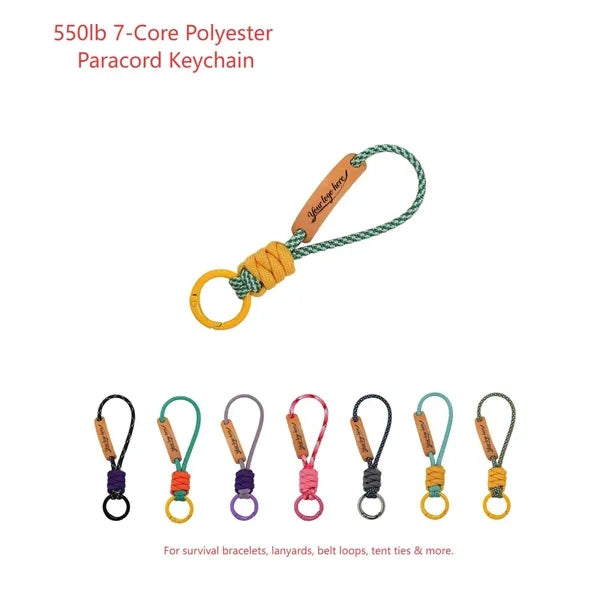 550lb 7-Core Polyester Paracord Keychain