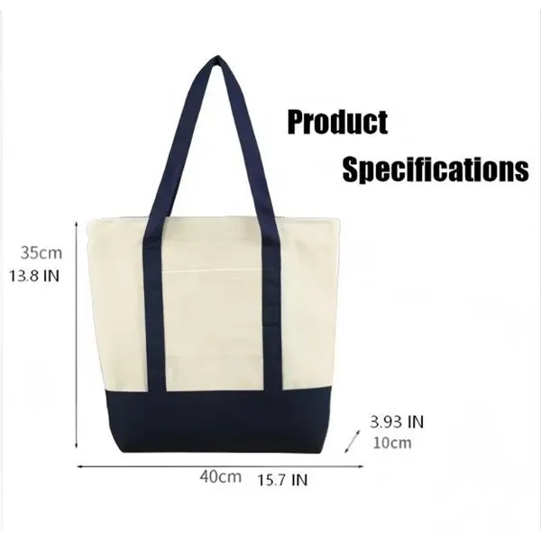 Portable Heavy Cotton Canvas Tote Bag