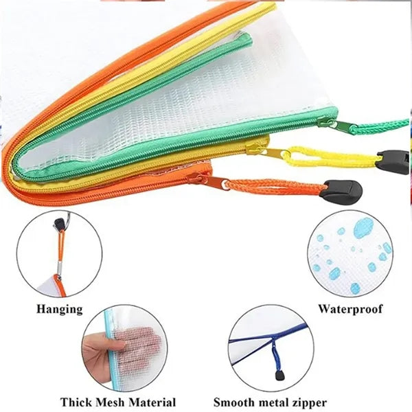 Mesh Zipper File Organizer Bag