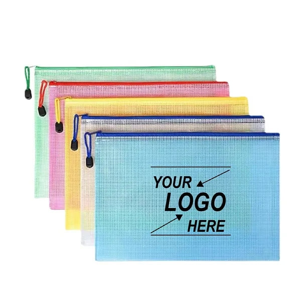 Mesh Zipper File Organizer Bag