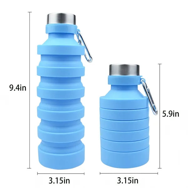 18.6oz Folding Portable Sports Water Bottle