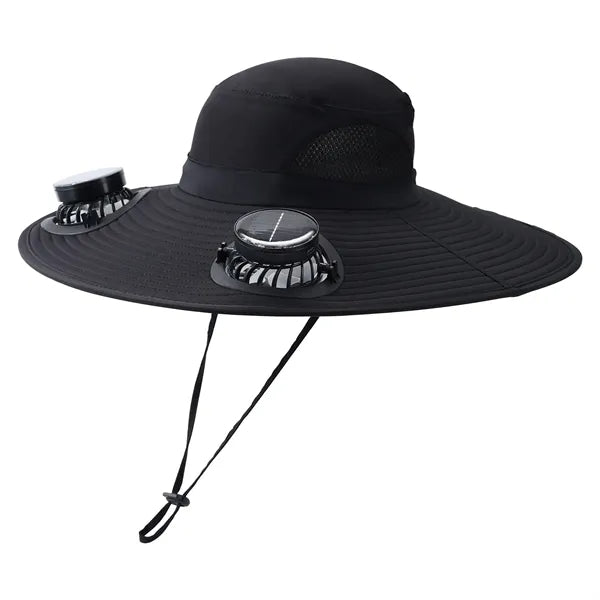 Sun Hat With Solar-Powered Fan