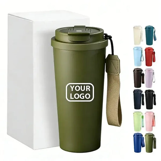 25oz Stainless Steel Travel Mug with Strap