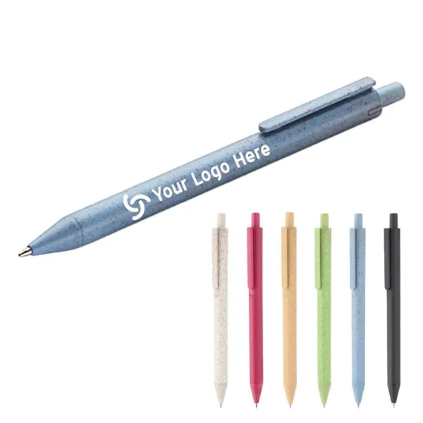 Eco-Friendly Wheat Straw Retractable Ballpoint Pen