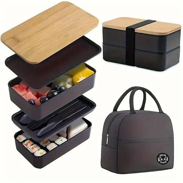 Bento Lunch Box With Cooler Bag for Women & Men