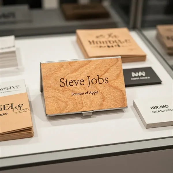 Wooden business card box