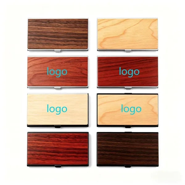 Wooden business card box
