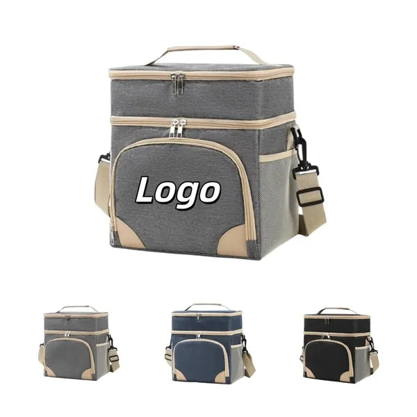 Two Compartments Insulated Lunch Bag