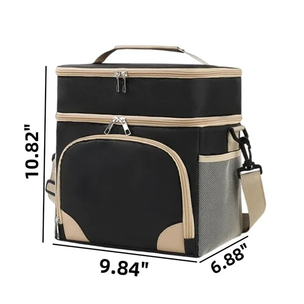 Two Compartments Insulated Lunch Bag