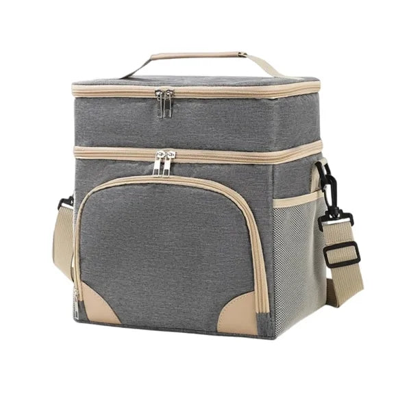 Two Compartments Insulated Lunch Bag