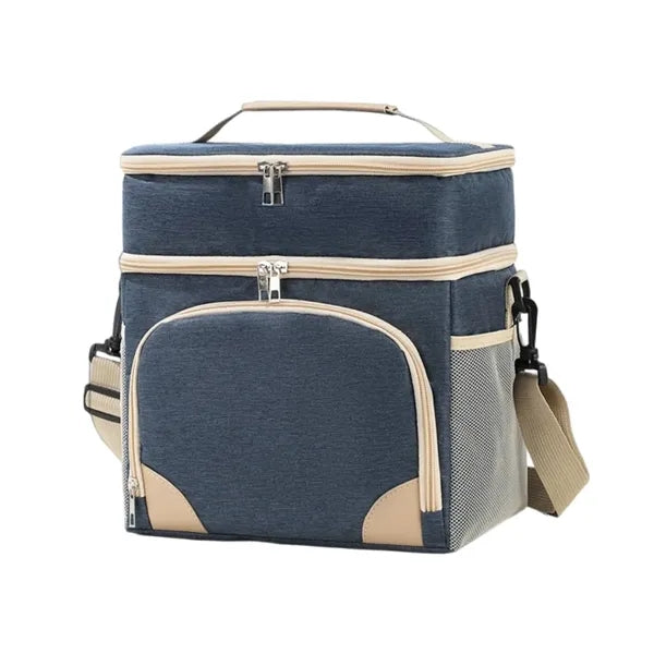 Two Compartments Insulated Lunch Bag