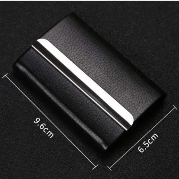 Horizontal flip-top business card holder
