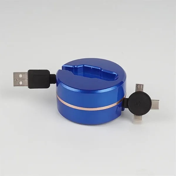 Universal 3-In-1 Retractable Multi-Port Fast Charging Cable